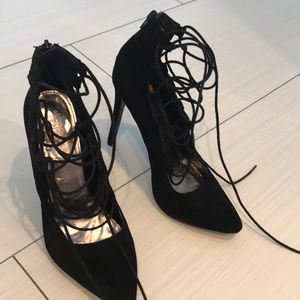 Charlotte Russe Shoes - Charlotte Russe Sexy Lace up with zip up back Charlotte Russe Shoes - Charlotte Russe Sexy Lace up with zip up back